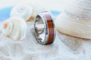 OHANA Titanium Wedding band