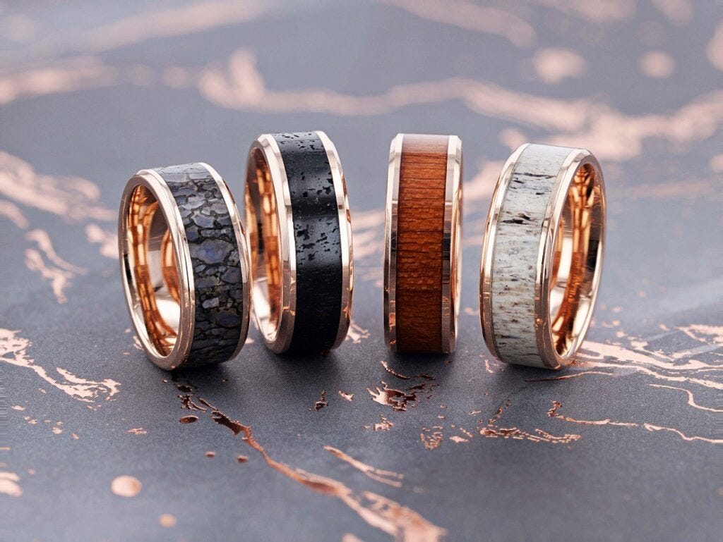 Larson Men's gold wedding bands collection