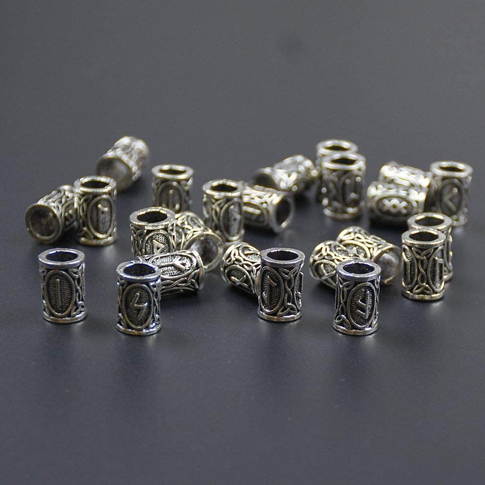 24 pc viking rune beads gifts for men
