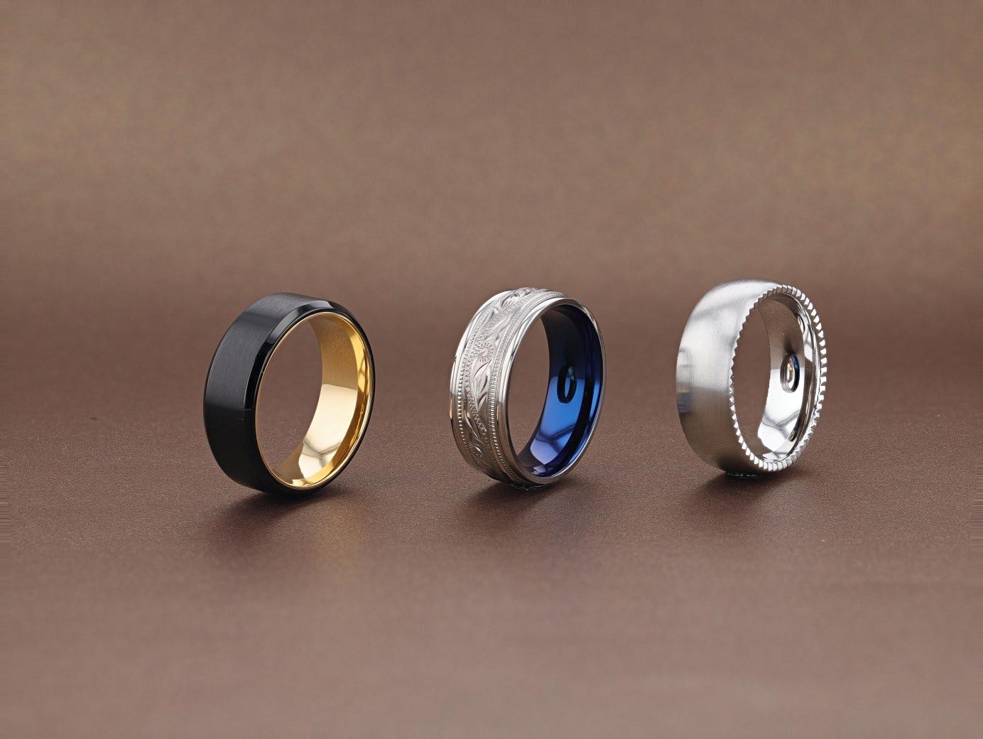 New Titanium wedding bands unique styles