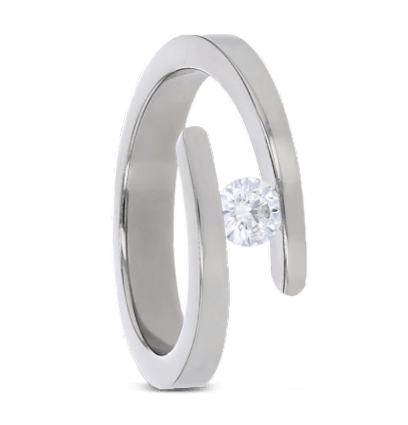Anna Tension Titanium Diamond Ring